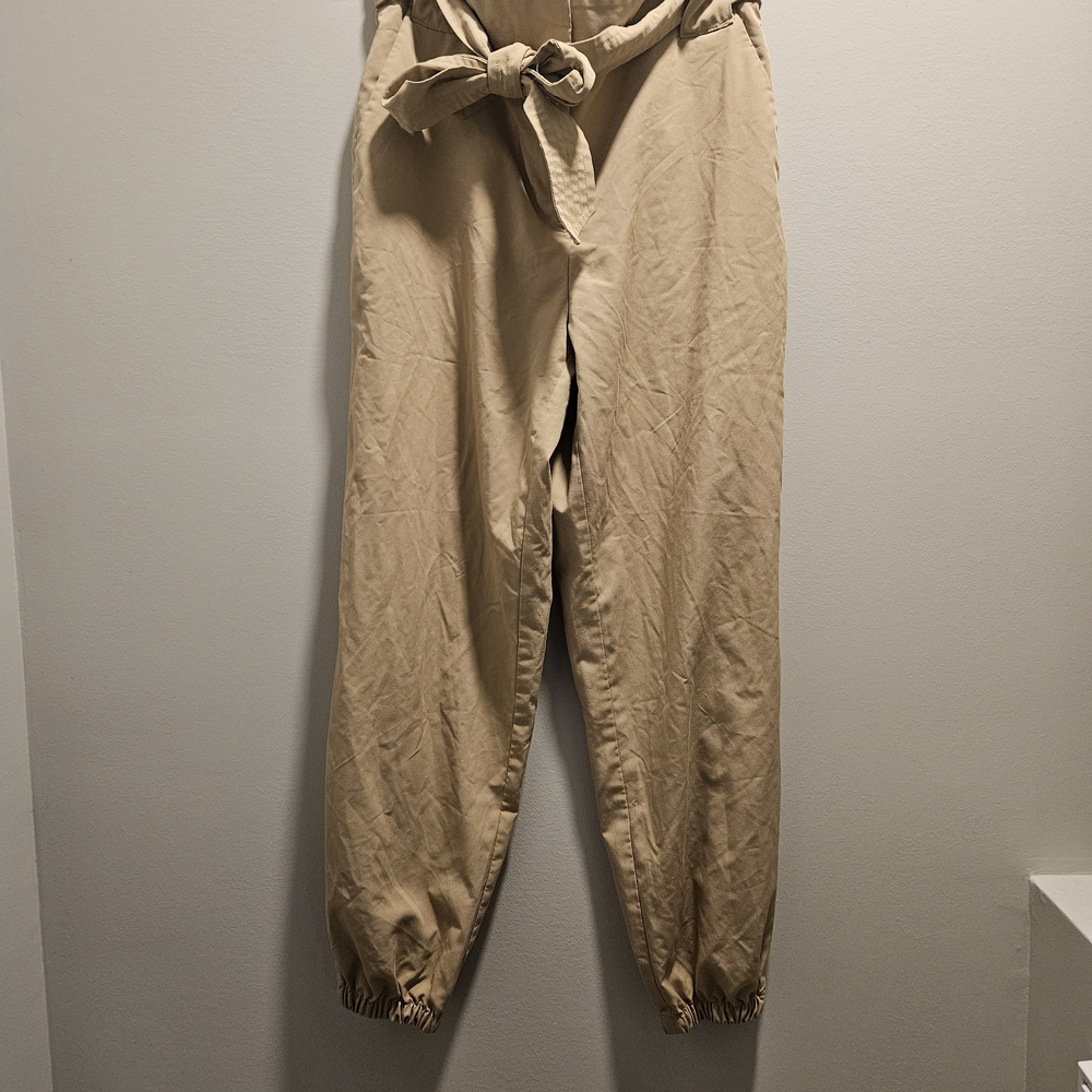 The Limited Tan Chino Pants with Tie Waist